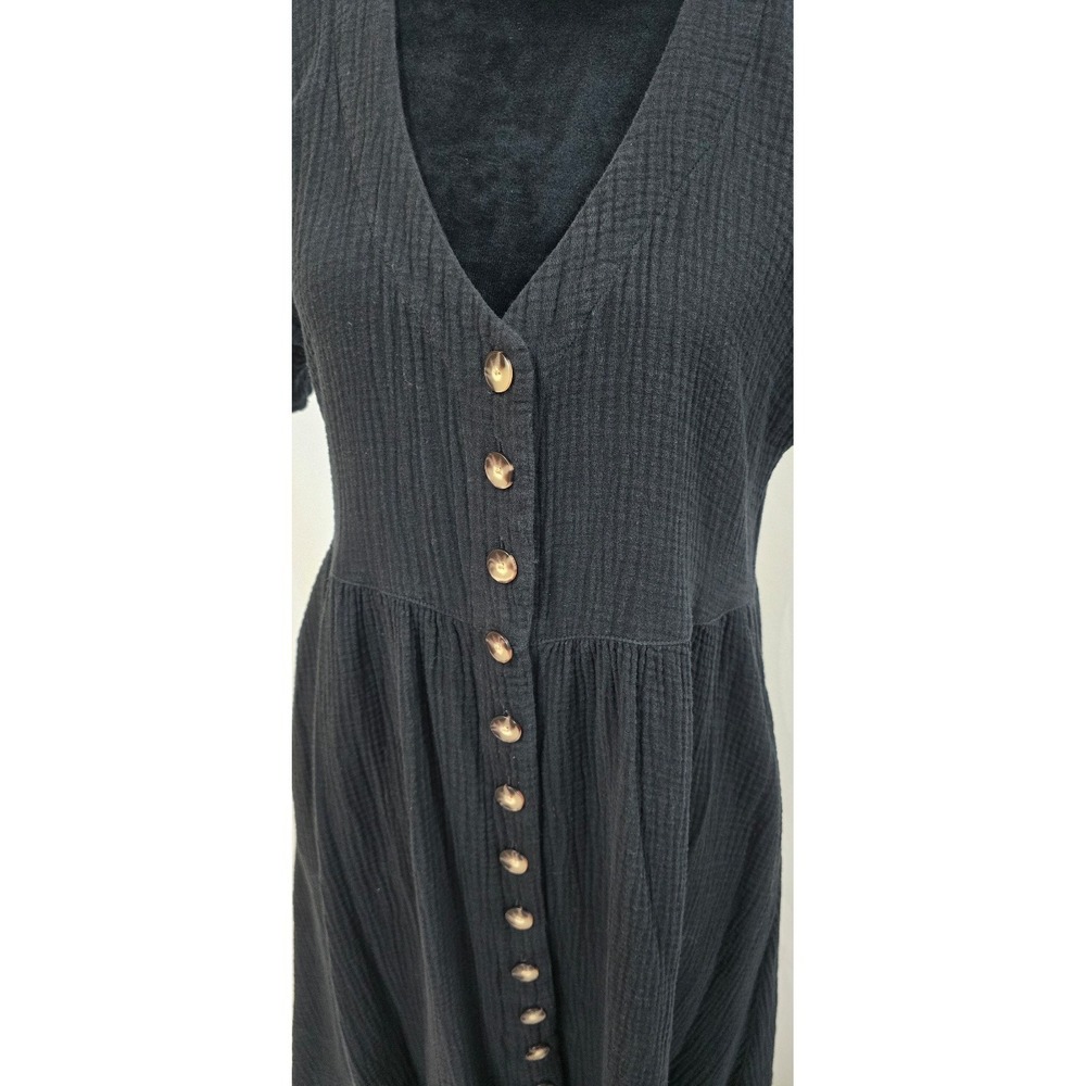 Madewell Lightspun women S button front midi dress gauzy, pockets, lagenlook - Picture 4 of 8
